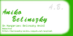 aniko belinszky business card